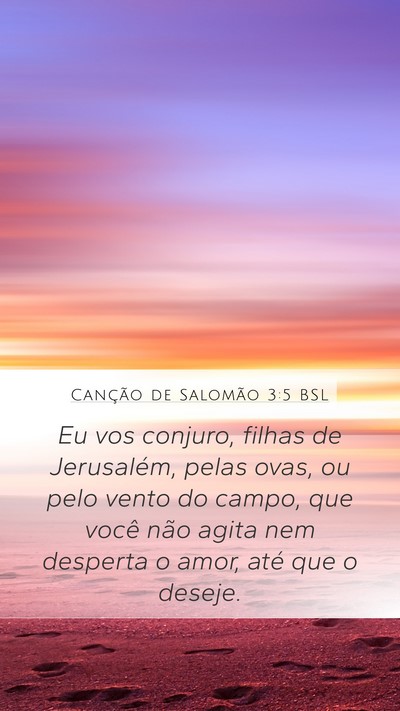 Canção de Salomão 3:5 BSL Bible Verse Image
