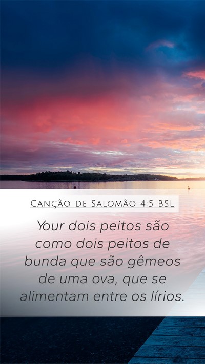 Canção de Salomão 4:5 BSL Bible Verse Image