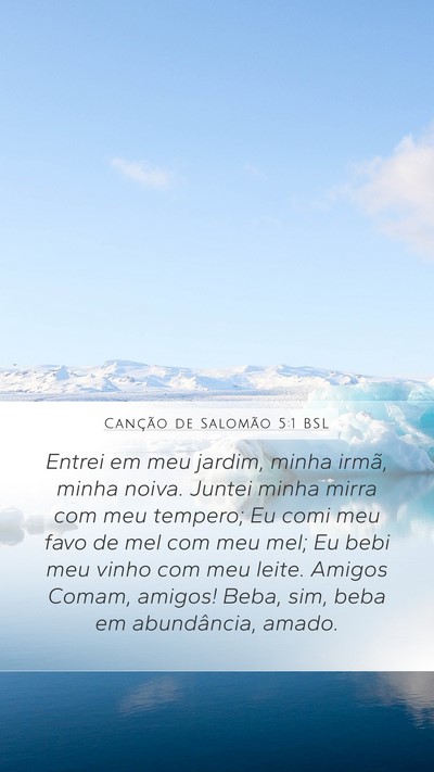 Canção de Salomão 5:1 BSL Bible Verse Image
