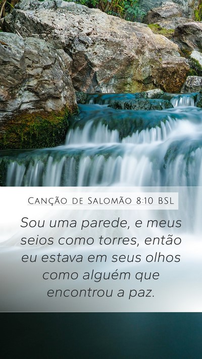 Canção de Salomão 8:10 BSL Mobile Phone Wallpaper - Sou uma parede, e meus seios como torres, então - Mobile Bible Verse Wallpaper