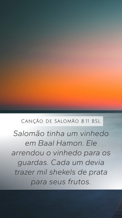Canção de Salomão 8:11 BSL Bible Verse Image