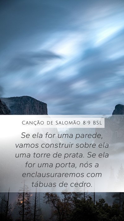Canção de Salomão 8:9 BSL Bible Verse Image