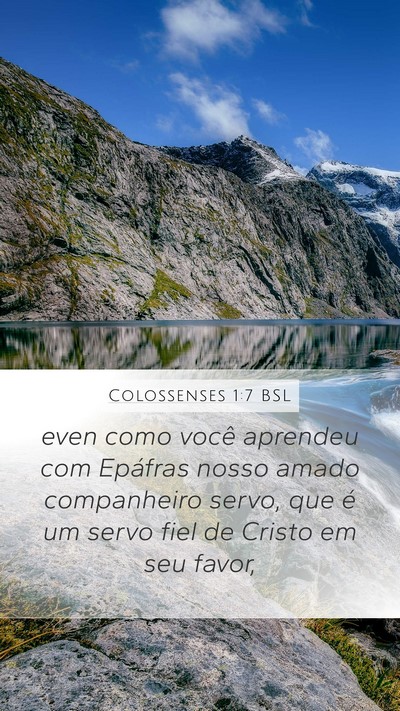 Colossenses 1:7 BSL Bible Verse Image
