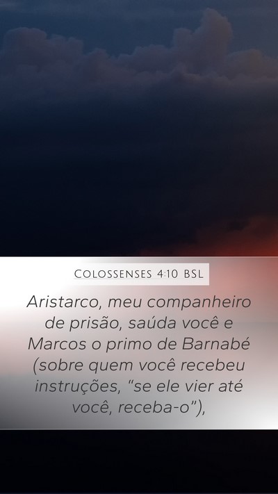 Colossenses 4:10 BSL Bible Verse Image
