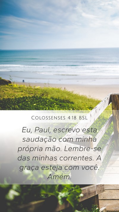 Colossenses 4:18 BSL Bible Verse Image