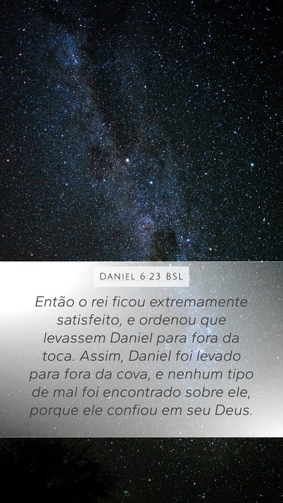 Daniel 6:23 BSL Bible Verse Image