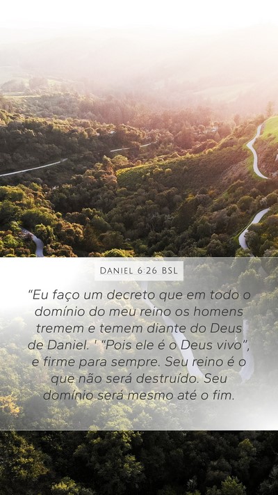 Daniel 6:26 BSL Bible Verse Image