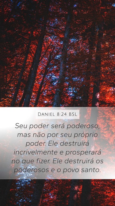 Daniel 8:24 BSL Bible Verse Image