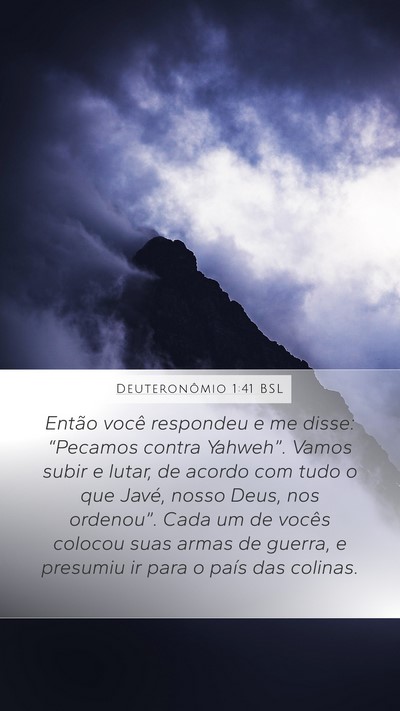 Deuteronômio 1:41 BSL Bible Verse Image