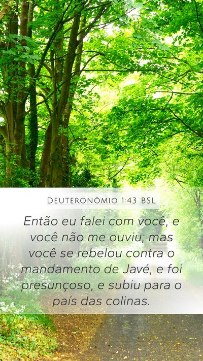Deuteronômio 1:43 BSL Bible Verse Image