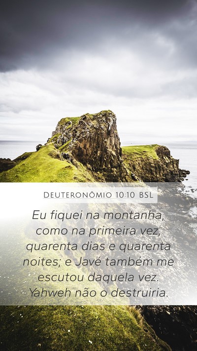 Deuteronômio 10:10 BSL Bible Verse Image