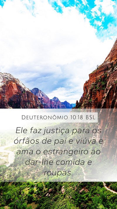 Deuteronômio 10:18 BSL Bible Verse Image