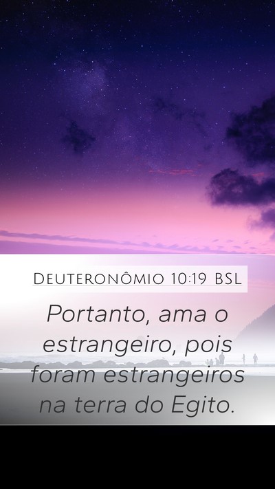Deuteronômio 10:19 BSL Bible Verse Image