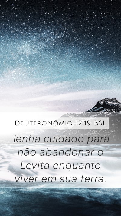 Deuteronômio 12:19 BSL Bible Verse Image