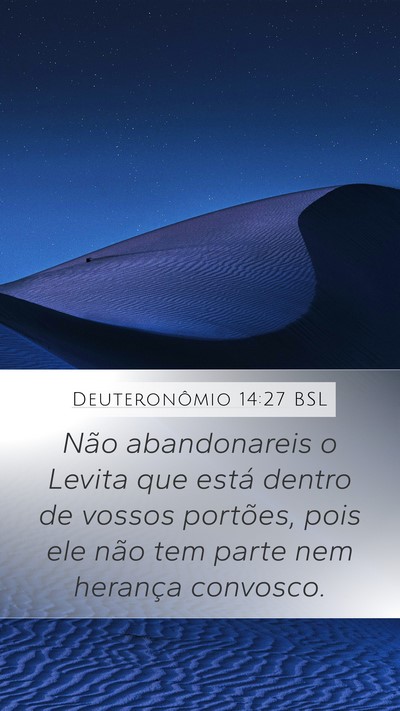 Deuteronômio 14:27 BSL Bible Verse Image
