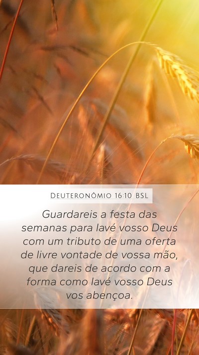Deuteronômio 16:10 BSL Bible Verse Image