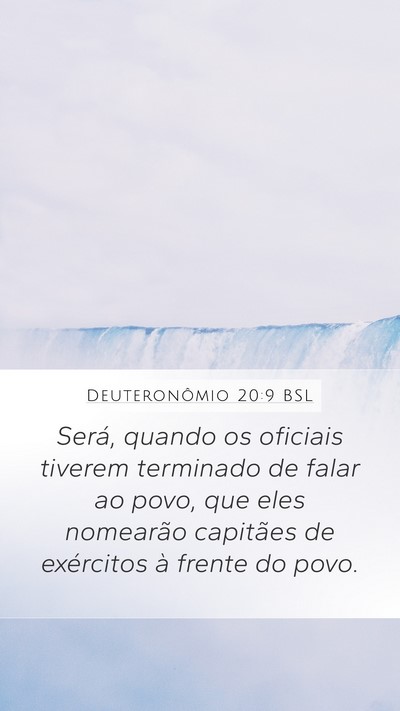 Deuteronômio 20:9 BSL Mobile Phone Wallpaper - Será, quando os oficiais tiverem terminado de - Mobile Bible Verse Wallpaper