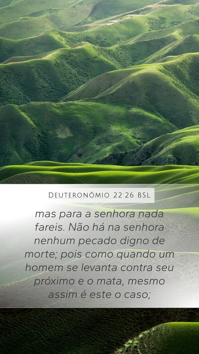 Deuteronômio 22:26 BSL Mobile Phone Wallpaper - mas para a senhora nada fareis. Não há na - Mobile Bible Verse Wallpaper