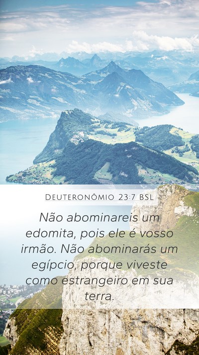 Deuteronômio 23:7 BSL Bible Verse Image