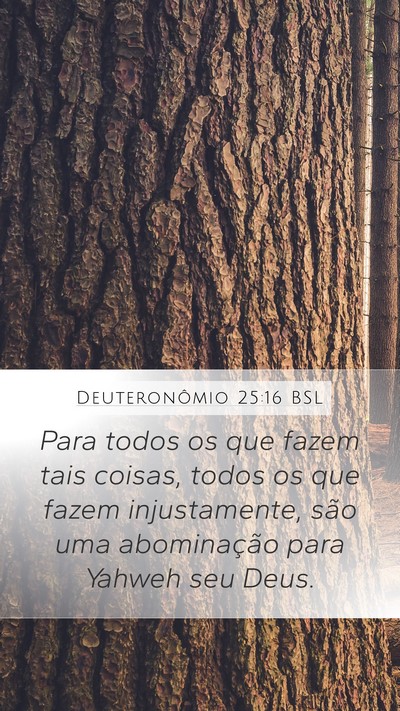 Deuteronômio 25:16 BSL Bible Verse Image
