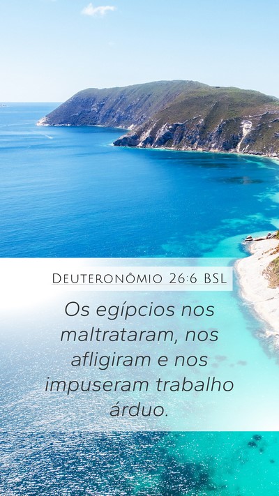 Deuteronômio 26:6 BSL Bible Verse Image