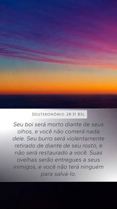Deuteronômio 28:31 BSL Bible Verse Image
