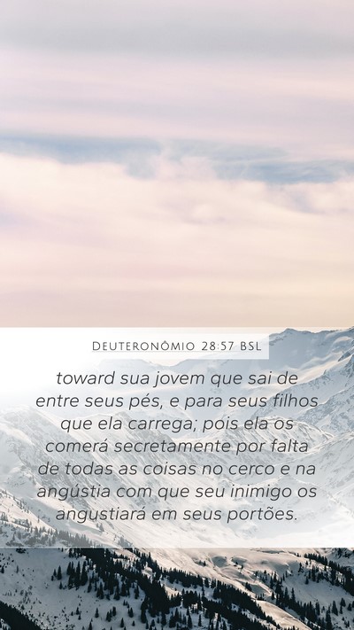 Deuteronômio 28:57 BSL Bible Verse Image