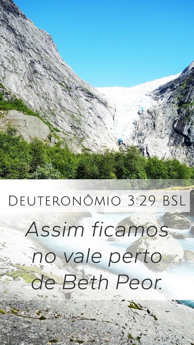 Deuteronômio 3:29 BSL Bible Verse Image