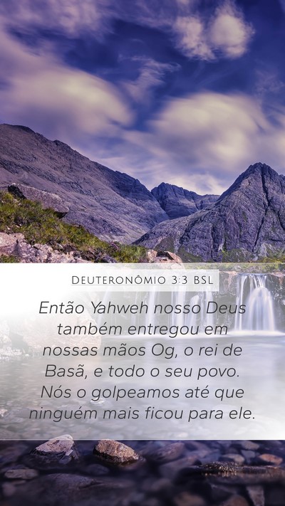 Deuteronômio 3:3 BSL Bible Verse Image