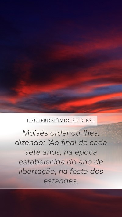 Deuteronômio 31:10 BSL Bible Verse Image