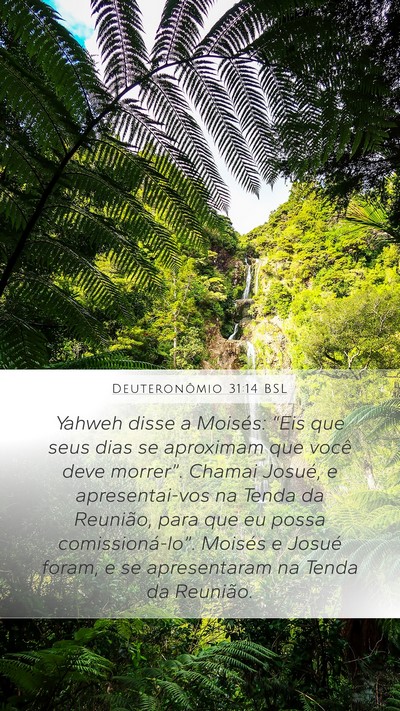Deuteronômio 31:14 BSL Bible Verse Image
