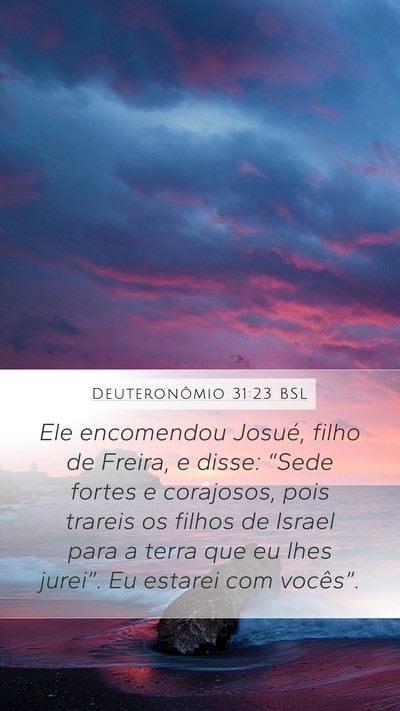 Deuteronômio 31:23 BSL Bible Verse Image