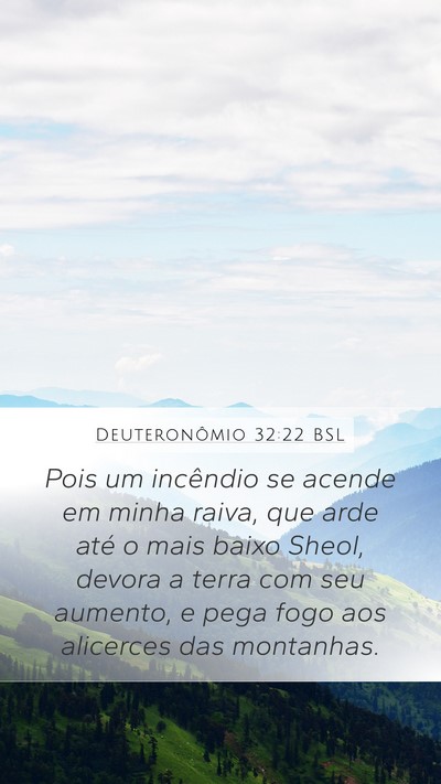 Deuteronômio 32:22 BSL Bible Verse Image