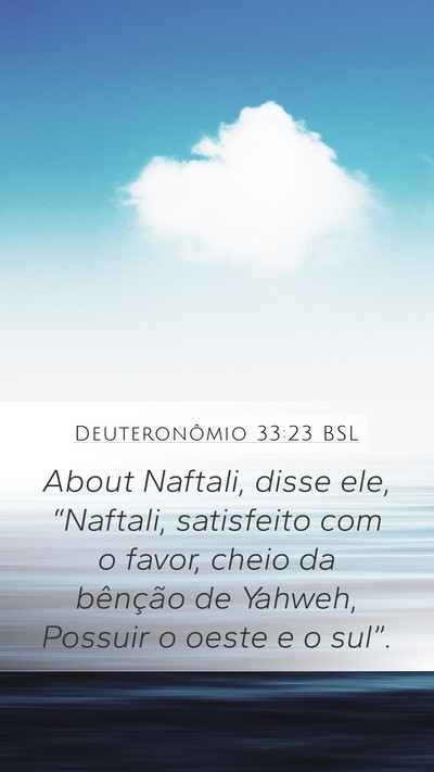 Deuteronômio 33:23 BSL Bible Verse Image