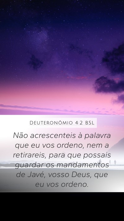 Deuteronômio 4:2 BSL Bible Verse Image