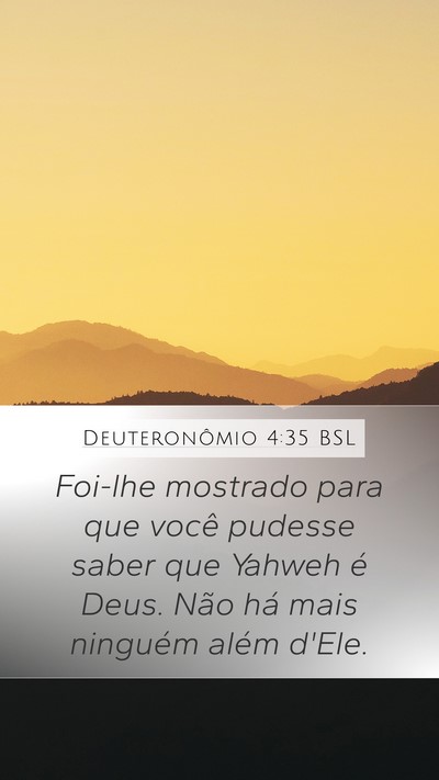 Deuteronômio 4:35 BSL Bible Verse Image