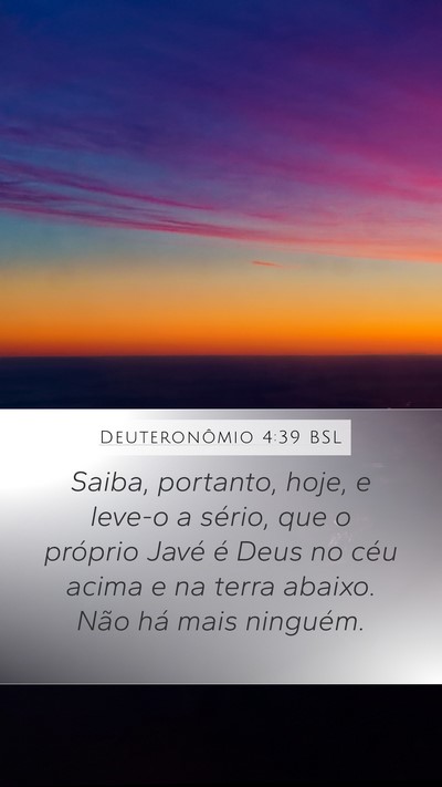 Deuteronômio 4:39 BSL Bible Verse Image