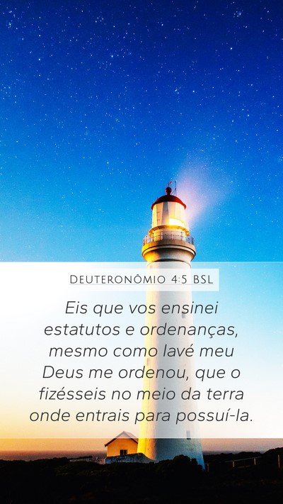 Deuteronômio 4:5 BSL Bible Verse Image