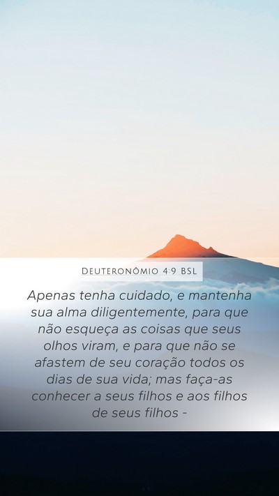 Deuteronômio 4:9 BSL Bible Verse Image