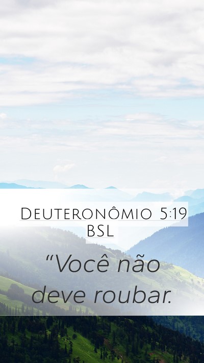 Deuteronômio 5:19 BSL Bible Verse Image