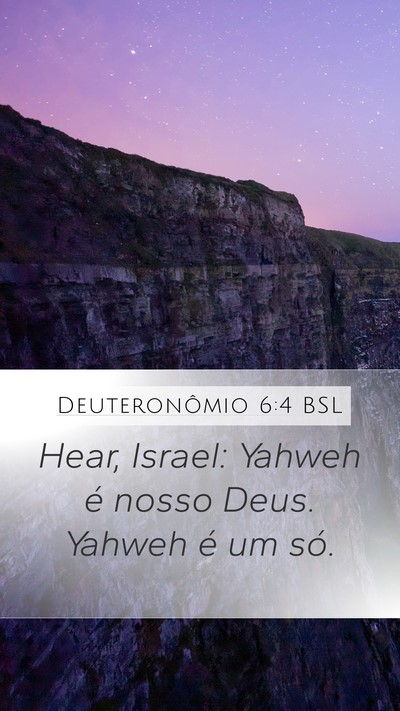 Deuteronômio 6:4 BSL Bible Verse Image