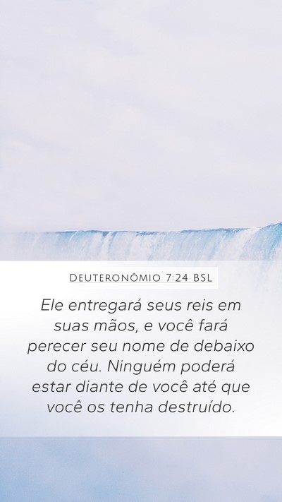Deuteronômio 7:24 BSL Bible Verse Image