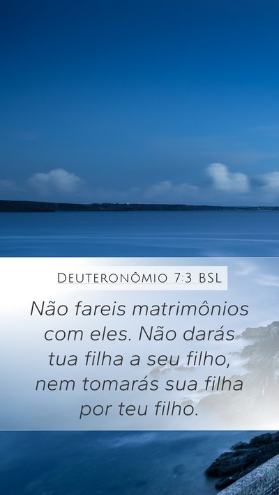 Deuteronômio 7:3 BSL Bible Verse Image