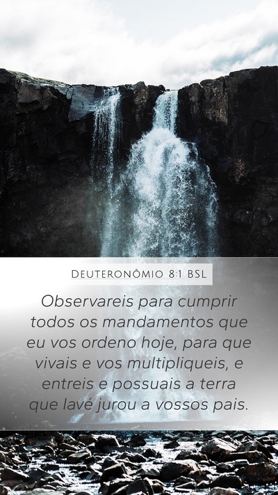 Deuteronômio 8:1 BSL Bible Verse Image