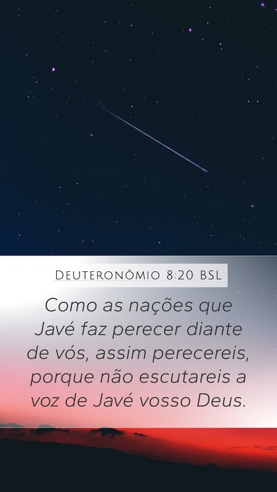 Deuteronômio 8:20 BSL Bible Verse Image