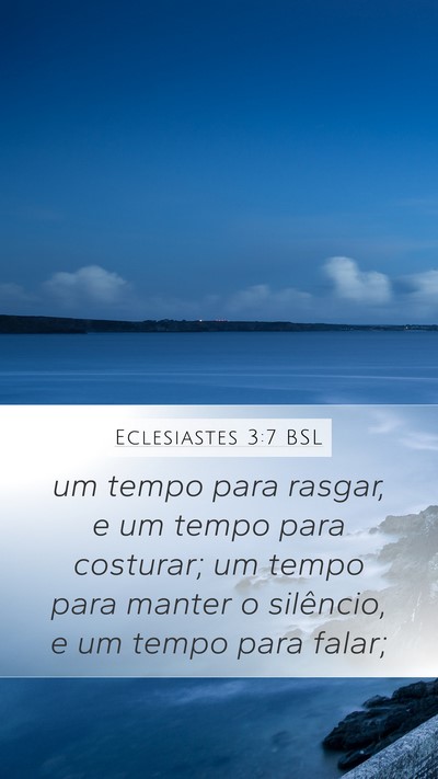 Eclesiastes 3:7 BSL Bible Verse Image