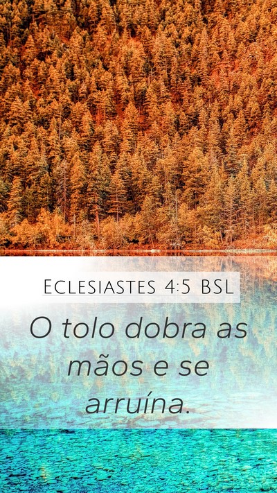 Eclesiastes 4:5 BSL Bible Verse Image