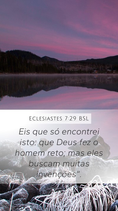 Eclesiastes 7:29 BSL Bible Verse Image