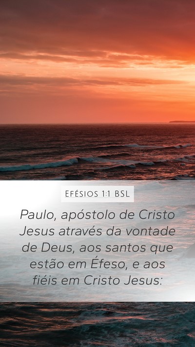 Efésios 1:1 BSL Bible Verse Image