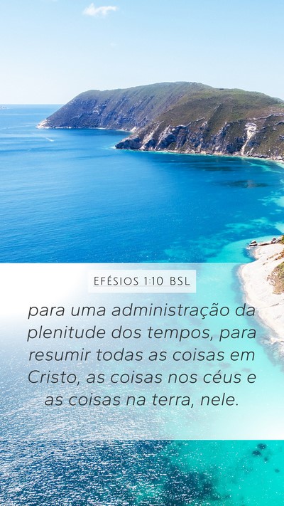 Efésios 1:10 BSL Bible Verse Image